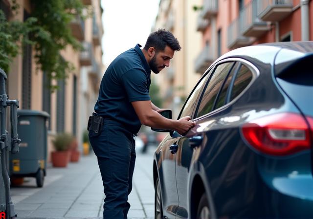 Profesional realizando un detallado a domicilio en Madrid